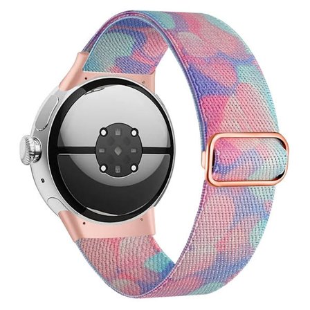 Google Pixel Watch / Watch 2 Mönsterarmband Justerbart klockarmband i nylon - Vattenhaltig Vätska