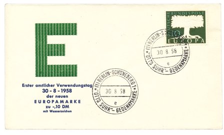 Tyskland 1958 - MICHEL 294 - FDC