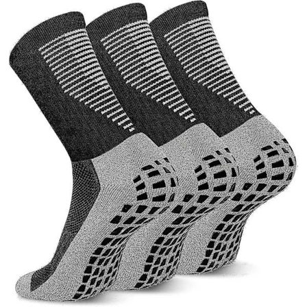 3 Par Grip Sokker Fodbold Mænd Kvinder Anti Slip Sports Grip Sokker Åndbare