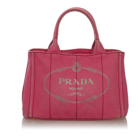 Prada Vintage, Pre-owned Handbag Roze, Dames, Maat:ONE Size,Canvas