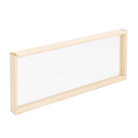 Aufbauelement für Trenner DUO, gerade, Glas/Birke