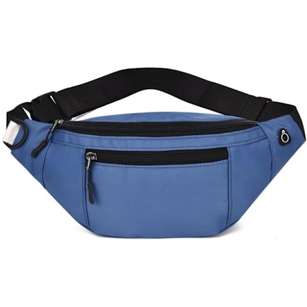 (Blå) Dame Herre Taljetaske Løbe Telefonbælte - Vandtæt Taljetaske med Justerbar Rem - Velegnet til Rejser, Sport, Løb