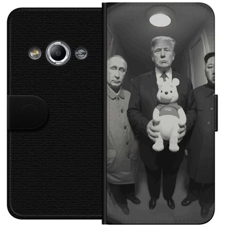Kompatibel Tegnebogsetui til Samsung Galaxy Xcover 3 Sort-hvid kunstbillede med surrealistisk politisk symbolik og uventet kontrast, provokerende mode