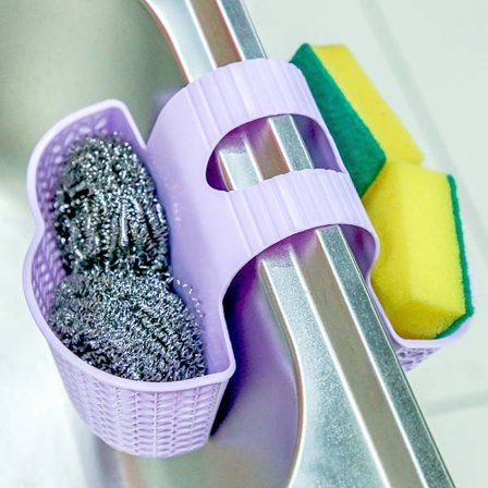 Kjøkkenvaskarrangør, oppbevaringsboks, kjøkkenhylle, svampestativ