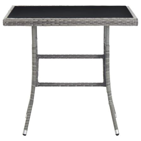 Vidaxl Trädgårdsbord Antracit 80x80x74 Cm Konstrotting Antracit