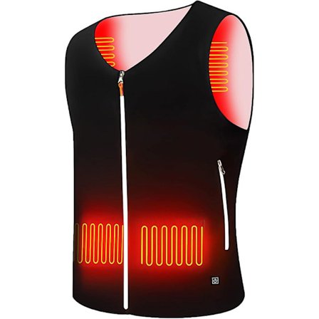 Elektrisk Opvarmet Vest Jakke Til Mænd Og Kvinder, USB Opladningsvest 3-Niveaus Opvarmning I 8 Timer, Opvarmet Tøj Jakke Til Varme, Udendørs Arbejde