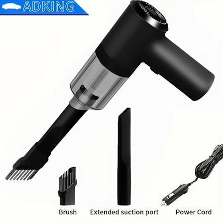 ADKING Kraftig Håndholdt Bil Støvsuger med Ledning - Egnet for Dyrehår, Små Støvpartikler & Smuler - Kompakt og Bærbar Bil Støvsuger ...