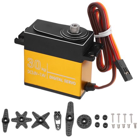 HOBBYFANS 2 kpl 30kg Digitaalinen Servo RC Vedenkestävä Metallivaihteinen Servo 1/8 1/10 RC-autolle Veneelle RC-tarvikkeille Osat