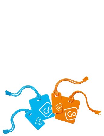 Luggage Tags Family Pack Blue Go Travel