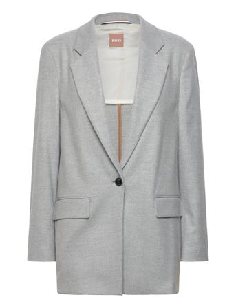 Javite Blazers Single Breasted Blazers Grey BOSS