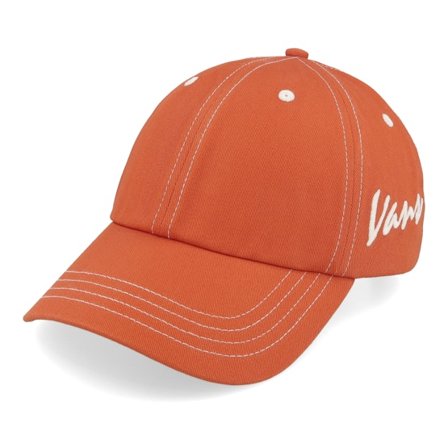 Vans - Oranje adjustable Cap - Classic Script Curved Bill Jockey Burnt Orange Dad Cap @ Hatstore