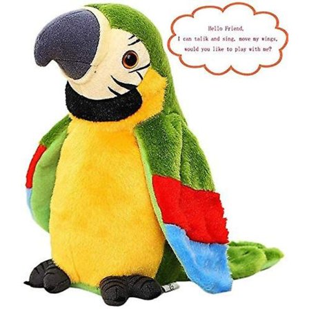 Morsom snakkende papegøye, snakkende plysjleketøy
