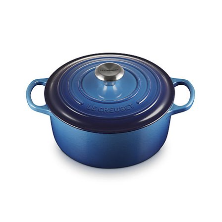 LE CREUSET Signature støpejern rund gryte 24cm Azure