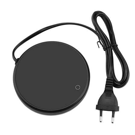 Elektrisk Koppvarmer Skrivebord Te Kaffe Melk Krus Varmepute 220-240V Svart EU-plugg