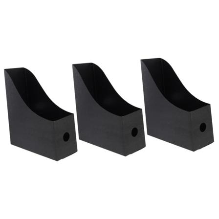 3 stk. Filoppbevaringsboks Dokumentholder Filmappe Stativ Skrivebord Oppbevaringsstativ Filholder, svart