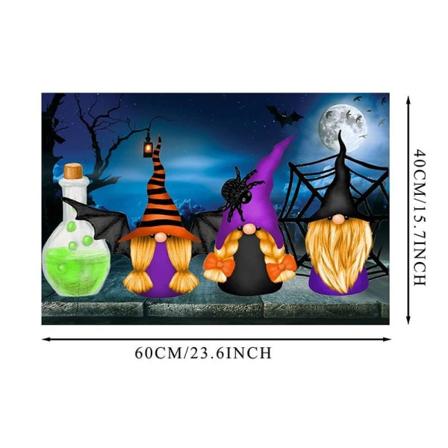 Halloween dørmåtter, skridsikre vaskbare SLINomhSLUS udendørs SLUS badeværelses dørmåtter Halloween festdekorationer, 15,7*23,6 tommer' 5#