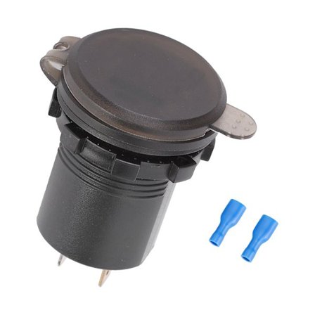 2.4A 3 i 1 Multifunksjonell Digital LED IP66 Bil USB-lader Termometer Voltmeter