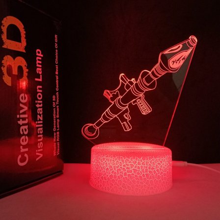 Crack Base Gun Lampe til Spillerum & Soveværelsesindretning [JUN] Crack Touch Farverigt Sæt