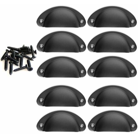 10 Vintage-kuorikahvaa laatikkoon, kaappiin, keittiökalusteisiin, Cu