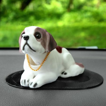 Saint Bernard-hundar som skakar på huvudet, hundbilsleksak, instrumentbräda, hundar som nickar, bilinstrumentbräda, valp för bildekoration