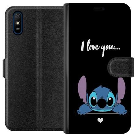 Xiaomi Redmi 9A Tegnebogsetui Stitch Jeg Elsker Dig