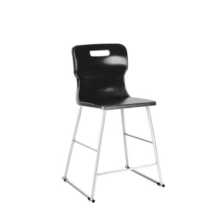 High classroom chair, H 610 mm, black