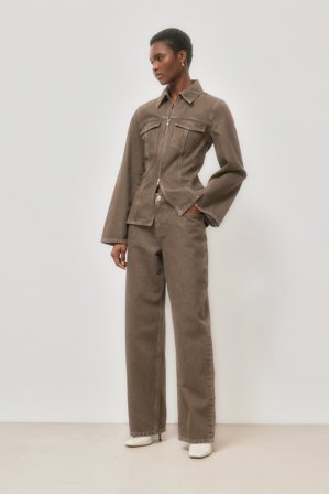 NA-KD Baggy-Jeans mit mittlerer Taille - Baggy Jeans - Braun - EU 32