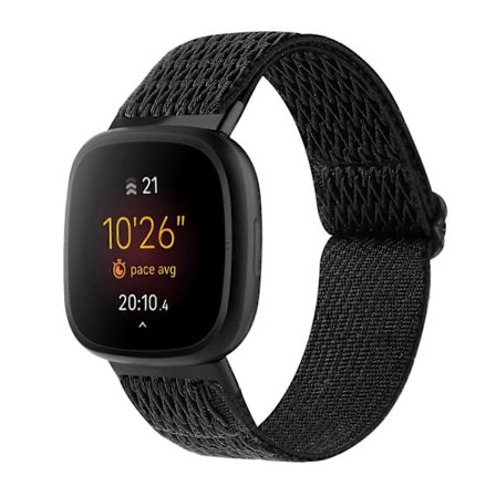 For Fitbit Versa 4 / Sense 2 Universal Wave Nylon Klokkereim