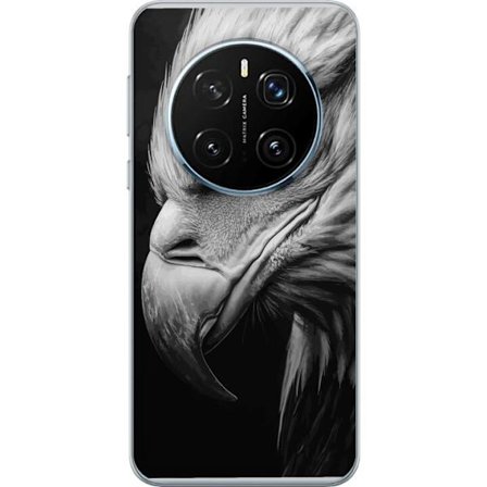 Kompatibelt Mobilskal till Honor Honor Magic7 Pro Örn närbild realistiskt porträtt kraftfull blick fågel detaljerad svartvit art natur djur vilt s