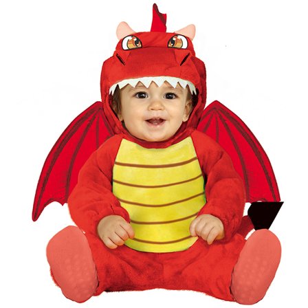 Vauva Lohikäärme Naamiaisasu Punainen