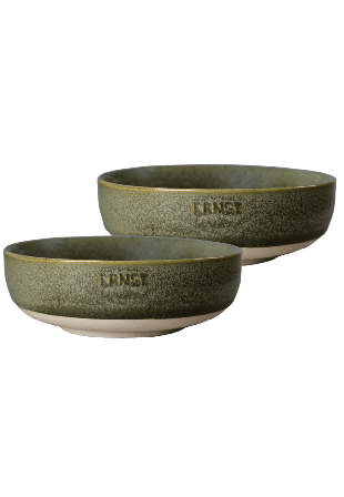 ERNST Skål stengods Dukning & servering Grön d14 h4,5