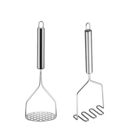 Kartoffelmoser - Kartoffelmoser i rustfrit stål, moser køkkenredskaber og redskaber til avocado, bønner, salat, grøntsager, frugter