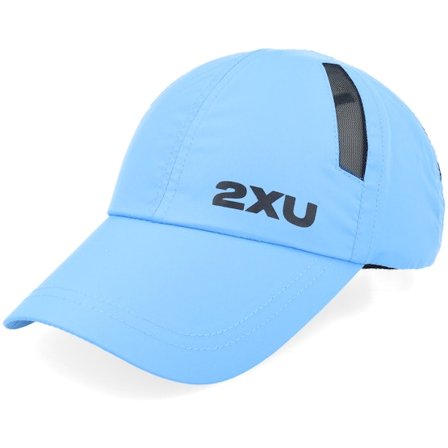 2XU - Blå unconstructed Keps - Run Cap Azure Blue/Black Dad Cap @ Hatstore