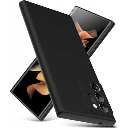 Samsung Note 20 Ultra Gummibelagd Mattsvart Skal Kameraskydd Liquid - Svart