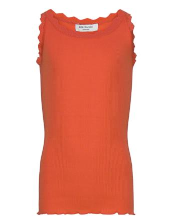 Beatha Silk Top W/ Lace Rosemunde Kids Orange