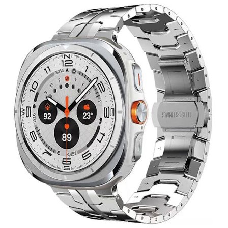 Samsung Galaxy Watch Ultra 47mm perhoslukolla varustettu titaaniseosranneke - Musta Multicolor