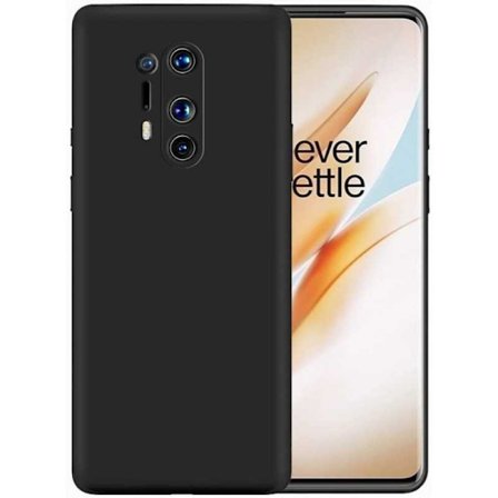 OnePlus 8 Erittäin ohut pehmeä kumipinnoitettu mattamusta kansi