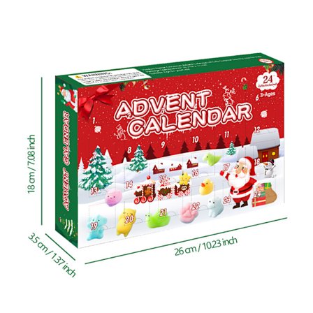 Julelysende Klemme Adventskalender Blind Box Spot Dumpling Julegummidyrslegetøj Nedtællings Blind Box