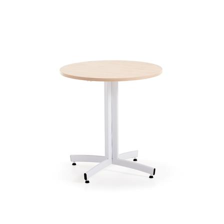 Kantinentisch SANNA, Ø700x720 mm, weiß/birke