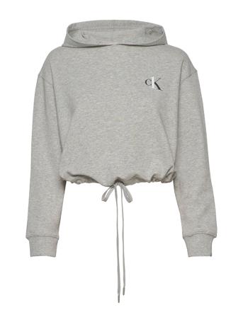 L/S Hoodie Top Grå Calvin Klein
