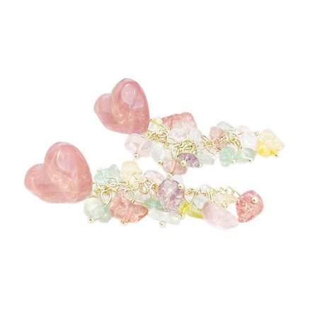 Stilfulde Lange Hængeøreringe Funklende Farverige Sten Øreringe Lange Kvaster Ørevedhæng Farverige Øresmykker til Sommer