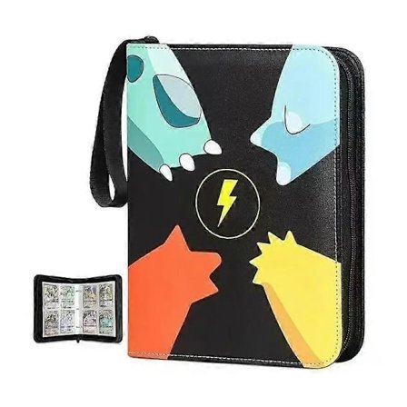 Pokémon-kortperm med 400 lommer, anime-samlekort, glidelås, albummappe