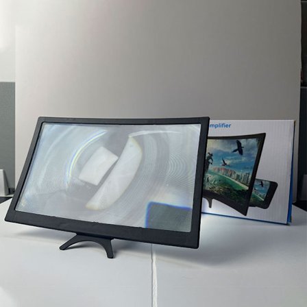 12 tommer buet skærm telefonforstørrelse HD mobilforstærker med justerbart stativ