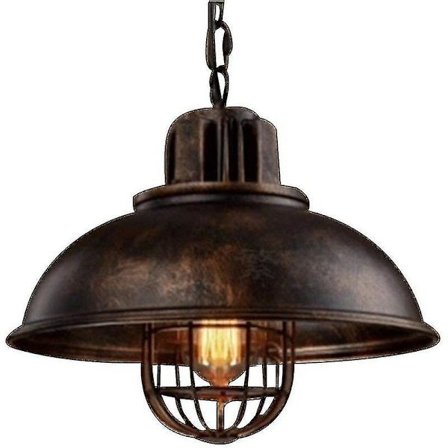 Hängande lampa Kandelaber - Vintage industriell lampa med metallskärm, loftstil