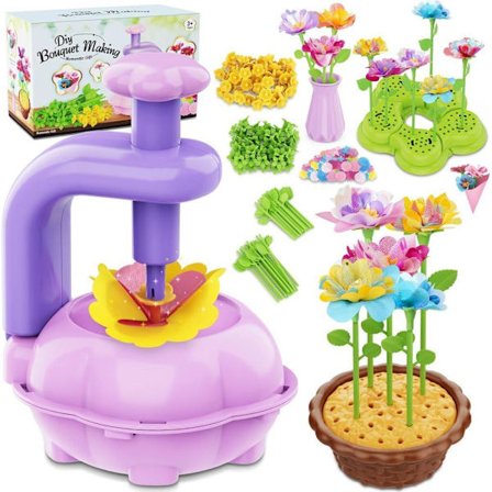 Blomsterlegetøj DIY Håndarbejde til Piger 4-8 år, Kreativ Buket & Pædagogisk Legetøjssæt_TF_TF