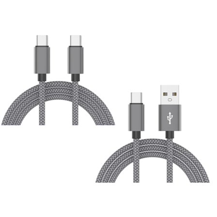 USB & USB C Kabel 100W Snabbladdning 480Mbps Datakabelset för Mobiltelefon