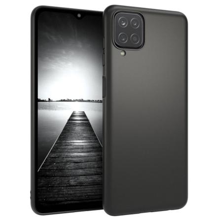 Samsung Galaxy A12 - Matt TPU Mjuk Skal - Svart Black