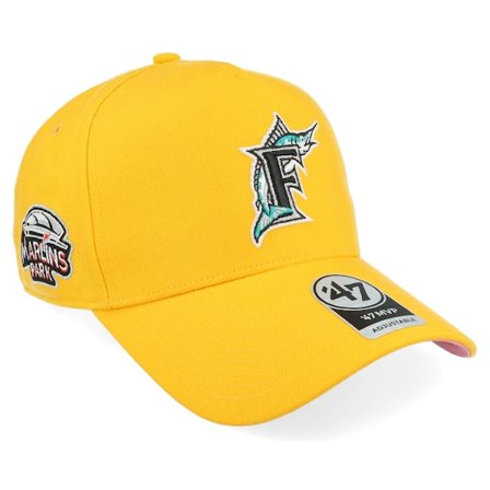 47 Brand - MLB Gelb adjustable Cap - Hatstore Exclusive x Miami Marlins Yellow Gold A-Frame Adjustable @ Hatstore