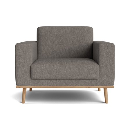 Norse Sessel in Alpine Grau, skandinavisches Design, bequemer Polstersessel für das Wohnzimmer, modern und schick, komfortabel, Breite 87cm.