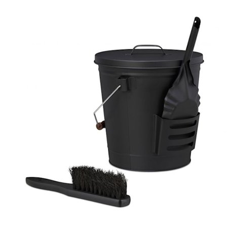 Askfat med lock och kattlåda